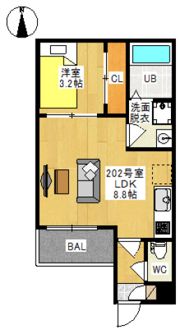 REGALEST 富町Ⅴ（レガリスト トミマチファイブ）の間取り画像