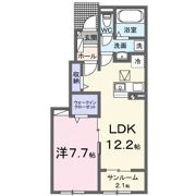 綾川町アパートBの間取り画像