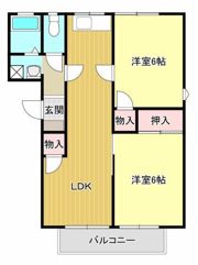 バンブーアルカディアA棟の間取り画像