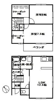 金塚町テラスハウスの間取り画像
