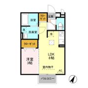 ビラ豆田 Bの間取り画像