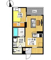REGALEST 医大前（レガリスト イダイマエ）の間取り画像