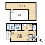 アテリサージュ箱崎の間取り画像