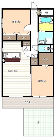 エステーラ東起の間取り画像