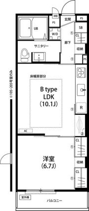 リブリ・白山WESTの間取り画像