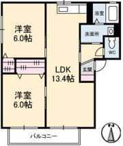 プランタン A棟の間取り画像