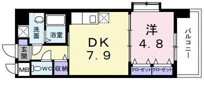 アベニール国立の間取り画像