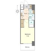 S-RESIDENCE亀島駅前ascent(アセント)の間取り画像
