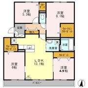 アーバンウエスト伊都 A棟の間取り画像