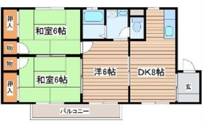 メゾンソレイユ中山I番館の間取り画像