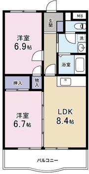 マンション マスカットの間取り画像