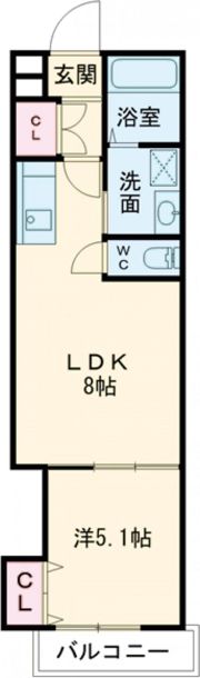 クリエオーレ瓜破東の間取り画像
