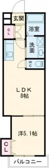 クリエオーレ瓜破東の間取り画像