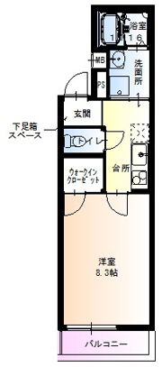 フジパレス若江岩田Ⅱ番館の間取り画像
