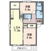 セゾンヴィラージュAの間取り画像