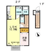 コーポ陽だまり Aの間取り画像