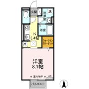 D-room富田 Aの間取り画像