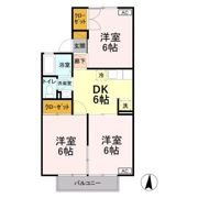 セジュール・砥上 Bの間取り画像