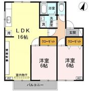 セジュールシャリオ A棟の間取り画像