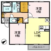クロッシュ・デュ・ボヌールⅡの間取り画像