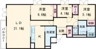 リアライズ松陰Ⅵの間取り画像
