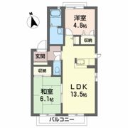 リバーサイド古川Bの間取り画像