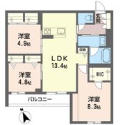 ラ・ヴィ市川の間取り画像