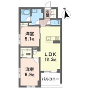プレステージア稲荷木の間取り画像