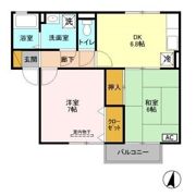 セジュールK Aの間取り画像