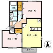 ケイズフレア Nの間取り画像
