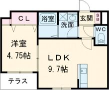 メゾンクレール廿日市市役所駅前の間取り画像