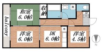 フレンドハイツの間取り画像