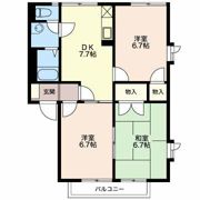 フレグランスこばやし Aの間取り画像