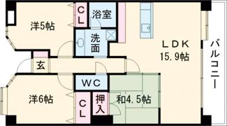 プレミアムステージ久留米中央公園の間取り画像
