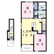 ベリッシマ Ⅱの間取り画像