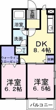 サンライズ川原Bの間取り画像