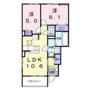ディア ベルジュの間取り画像