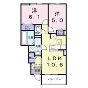ディア ベルジュの間取り画像