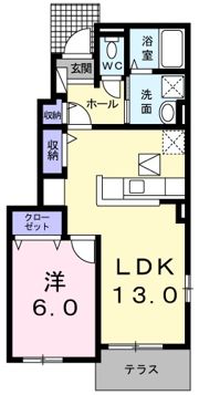 シャトー竹島・Ⅱの間取り画像