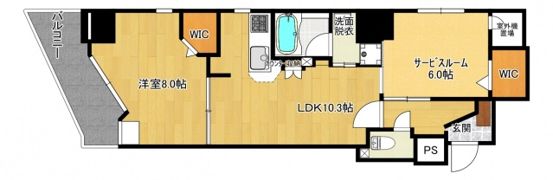 【鉄砲町】ヴィラ博丈(ヒロタケ)の間取り画像
