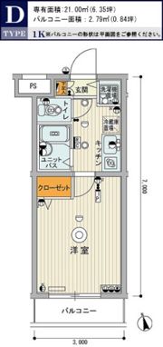 スカイコート中村橋第3の間取り画像