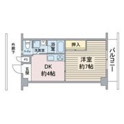 西日置マンションの間取り画像