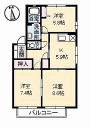 トータス井上 A棟の間取り画像