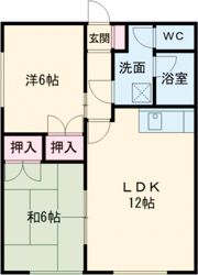若葉ハイムAの間取り画像