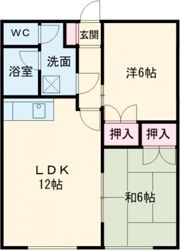若葉ハイムAの間取り画像