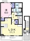 ウエストスクエア Kの間取り画像