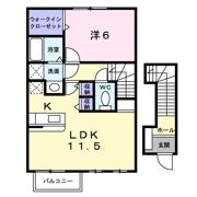 シャン・ミリュー ⅠBの間取り画像