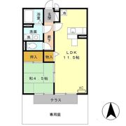 キャメロット飾磨 Bの間取り画像