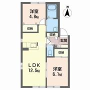 フレグランス中津川 Bの間取り画像