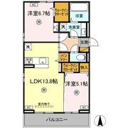 La mer 鴨川の間取り画像